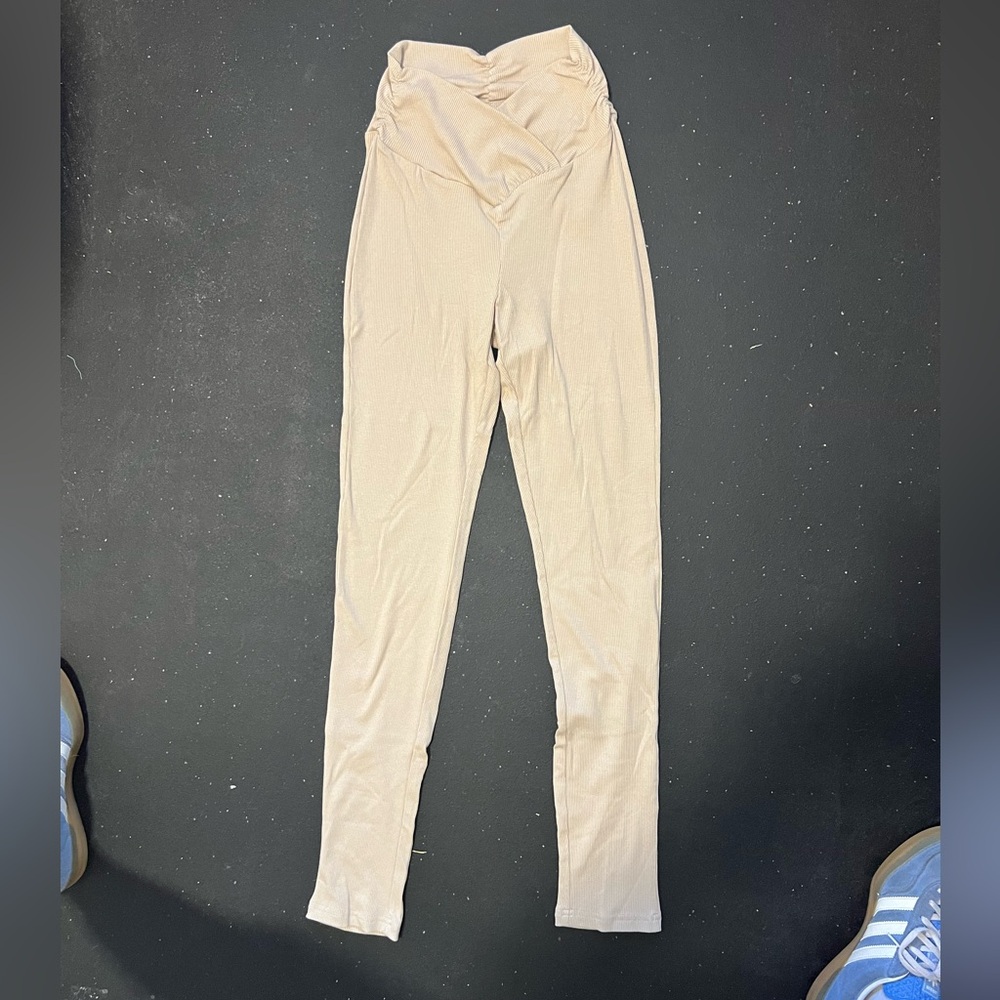 Riot Swim Lounge Beige Ribbed Pants